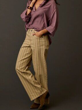 Carve Designs Audrey Wide Leg Striped denim